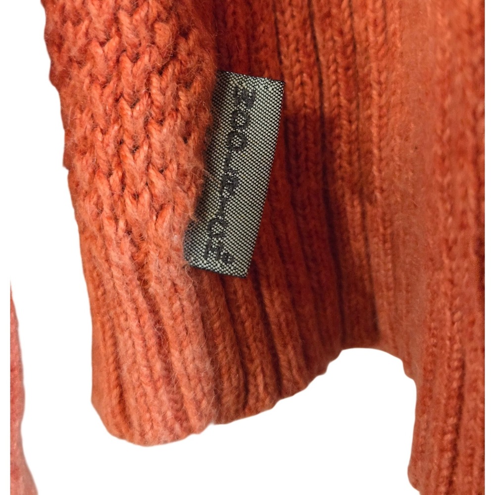 Woolrich Womens M Classic Bittersweet Orange Ramie Cotton Quarter Zip Sweater - Picture 9 of 10